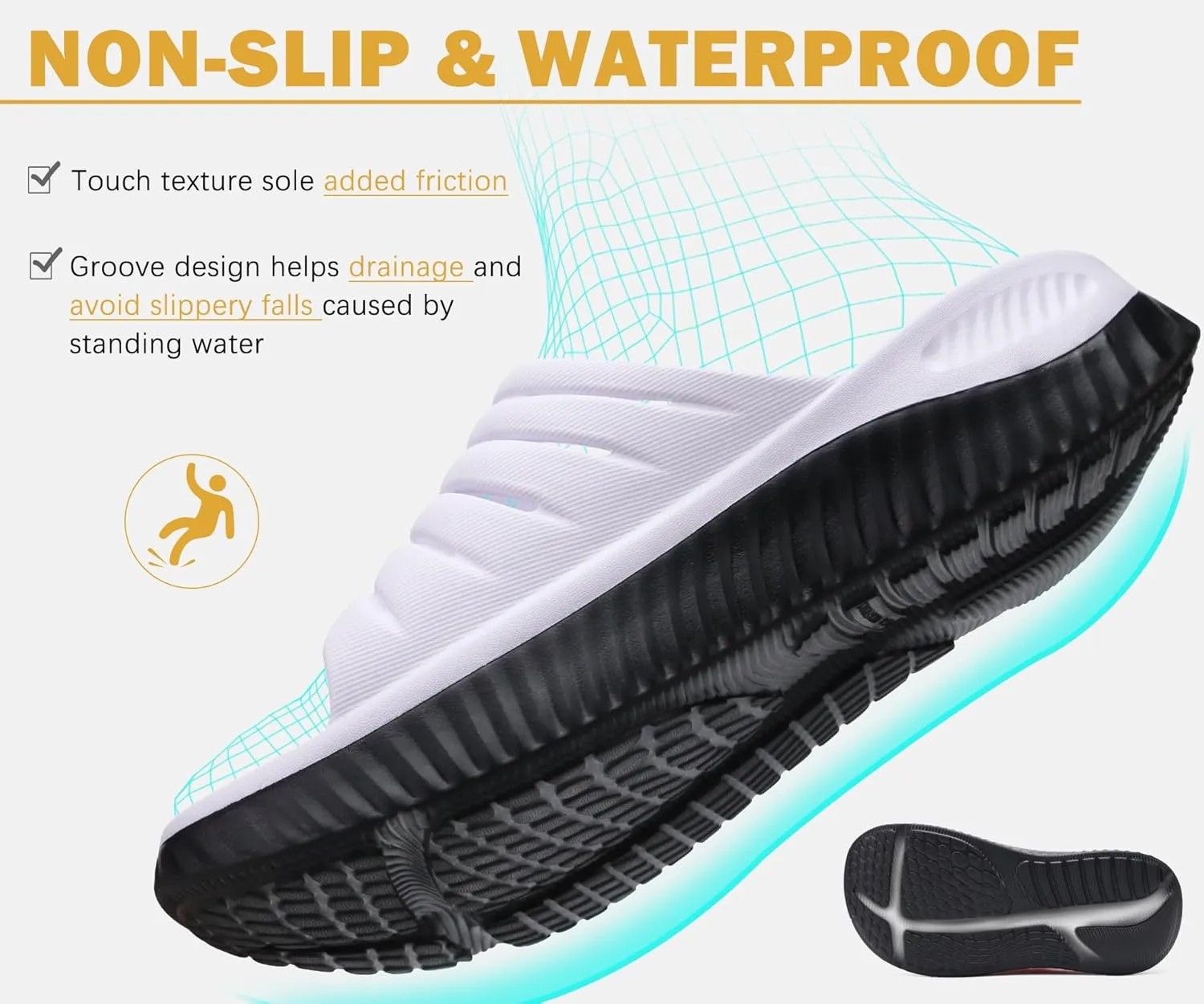 KuaiLu Womens Recovery Sandals With Comfortable Plantar Fasciitis Support,Ladies Orthotic Open Toe Sport Slides Thick Cushion Reduces Stress on Feet,Joints & Back Post-Exercise