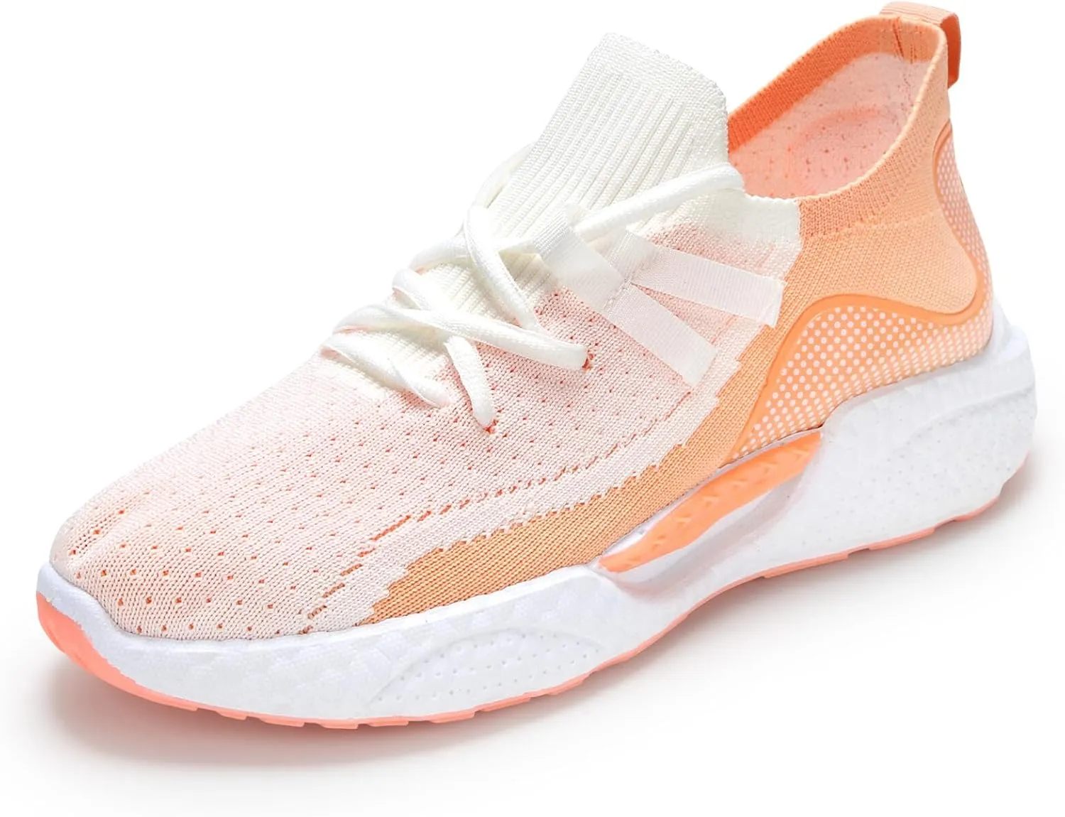 KUNWFNIX Womens Walking Tennis Shoes Slip On Memory Foam Lightweight Casual Sneakers Breathable Tennis Shoes for Gym Travel Work