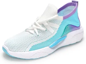 KUNWFNIX Womens Walking Tennis Shoes Slip On Memory Foam Lightweight Casual Sneakers Breathable Tennis Shoes for Gym Travel Work