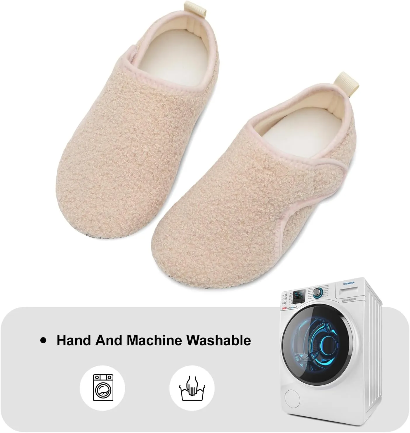 L-RUN Womens Mens House Slippers Indoor Home Shoes Warm Barefoot Slippers Outdoor House Shoes Anti-slip