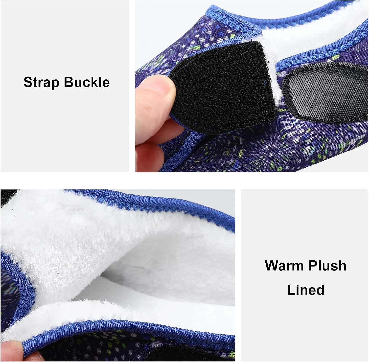 L-RUN Womens Mens House Slippers Indoor Home Shoes Warm Barefoot Slippers Outdoor House Shoes Anti-slip