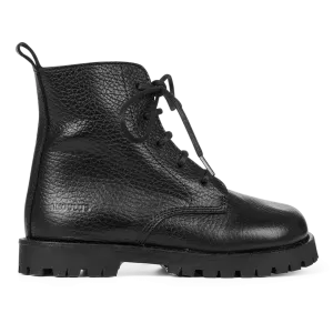 Lace-up shoe on track sole