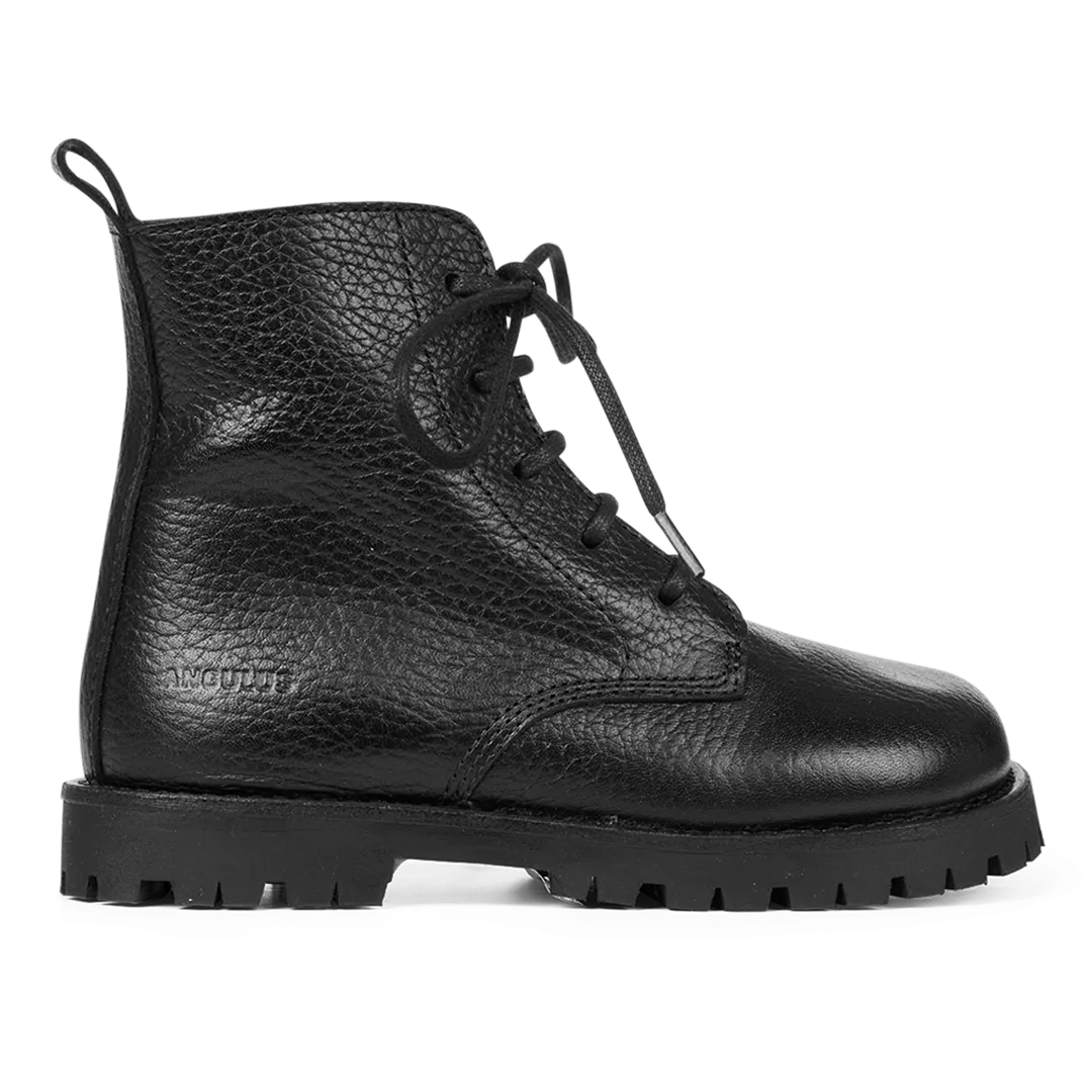 Lace-up shoe on track sole