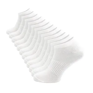 Ladies 12PK Trainer Liner Socks White