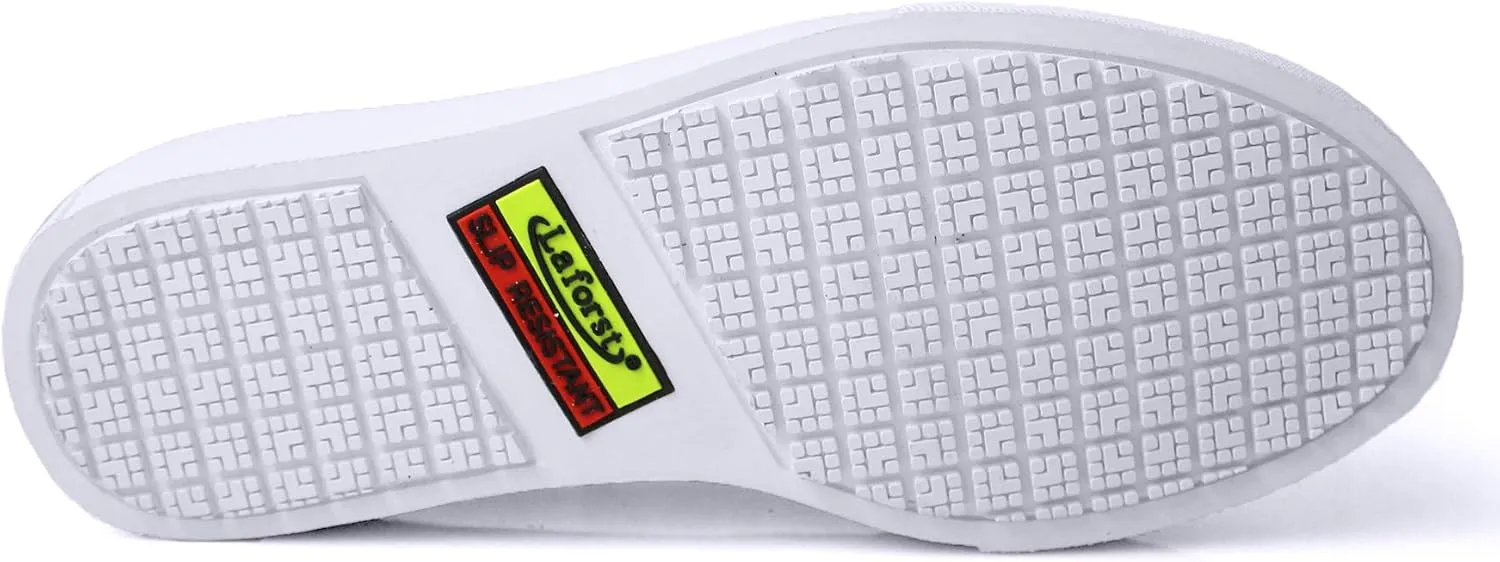 Laforst Jazz 3160 Womens Synthetic Slip Resistant Server Waitress Slip On Flats