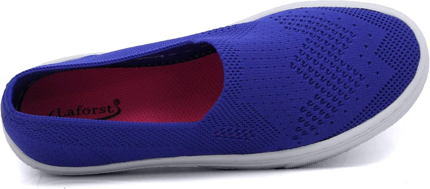 Laforst Jazz 3160 Womens Synthetic Slip Resistant Server Waitress Slip On Flats