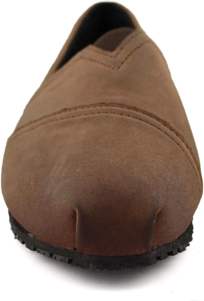 Laforst Women's Slip and Oil Resistant Non Slip Work Shoes Jess PU Slip-On Flat