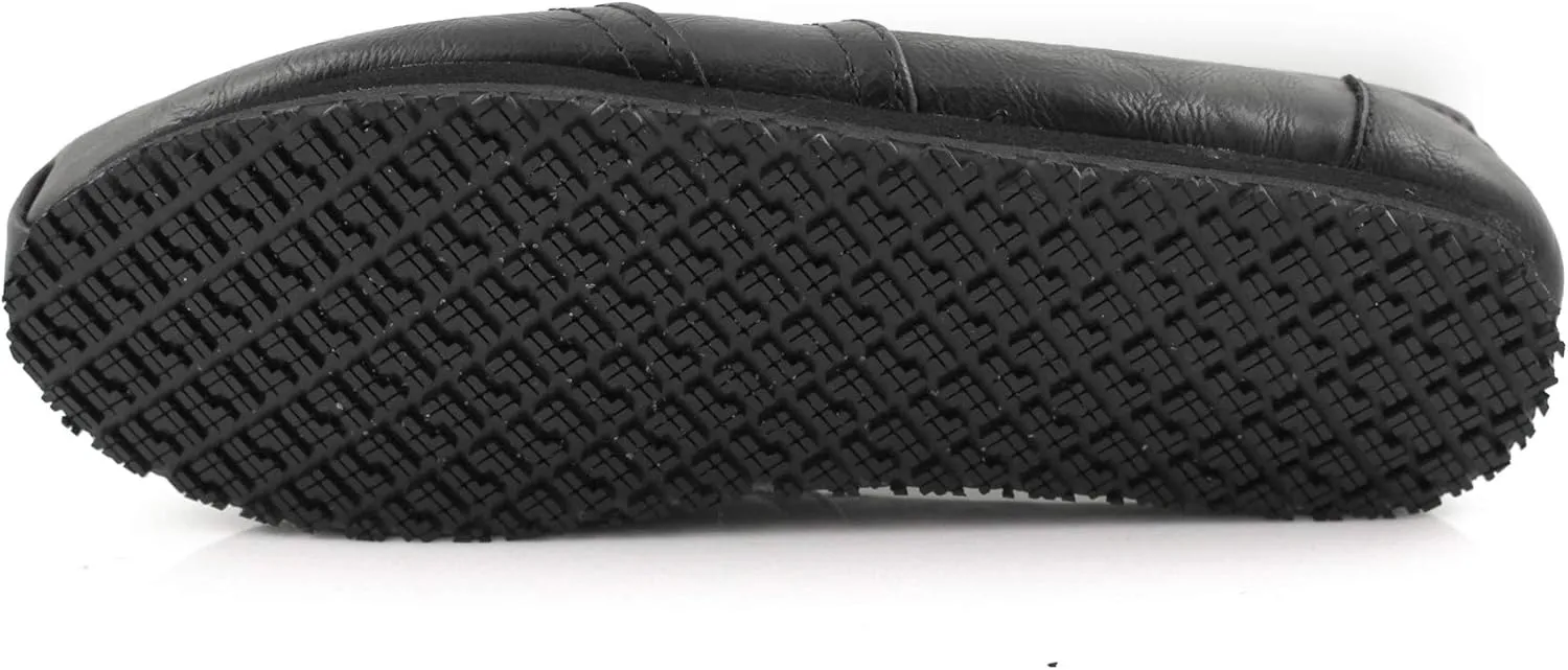 Laforst Women's Slip and Oil Resistant Non Slip Work Shoes Jess PU Slip-On Flat