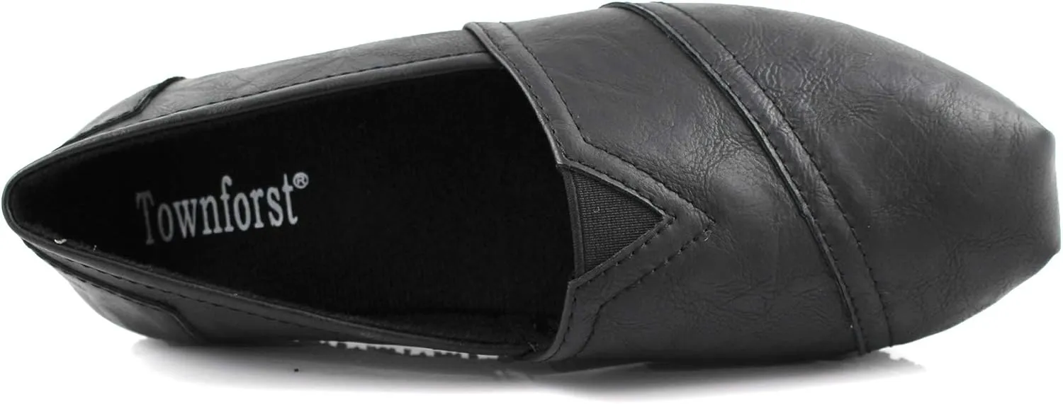 Laforst Women's Slip and Oil Resistant Non Slip Work Shoes Jess PU Slip-On Flat