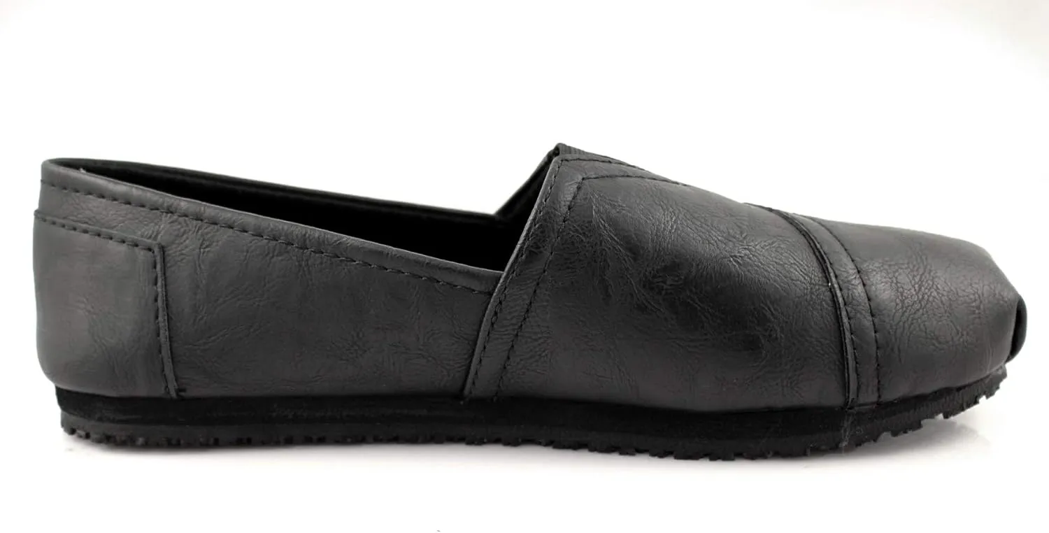 Laforst Women's Slip and Oil Resistant Non Slip Work Shoes Jess PU Slip-On Flat