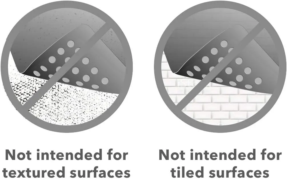 Large Non-Slip Bathtub & Shower Mat 31 inch x16 inch (Smooth/Non-Textured Tubs Only) Safe, Clean, Machine-Washable, Superior Grip&Drainage, Vinyl, Opaque White, Medium