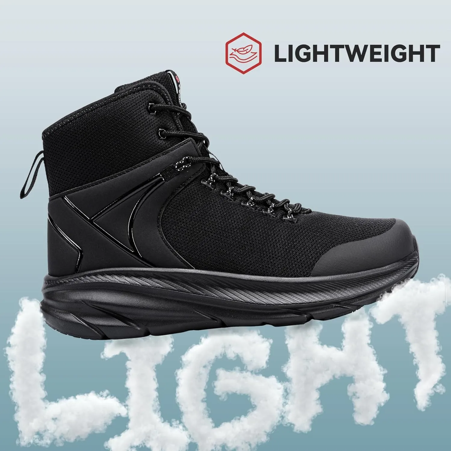 LARNMERN Non Slip Men's Work Boots Slip Resistant Shoe 6 Inch Breathable Industrial Boots Lightweight Military Tactical Boots Zapatos de Trabajo
