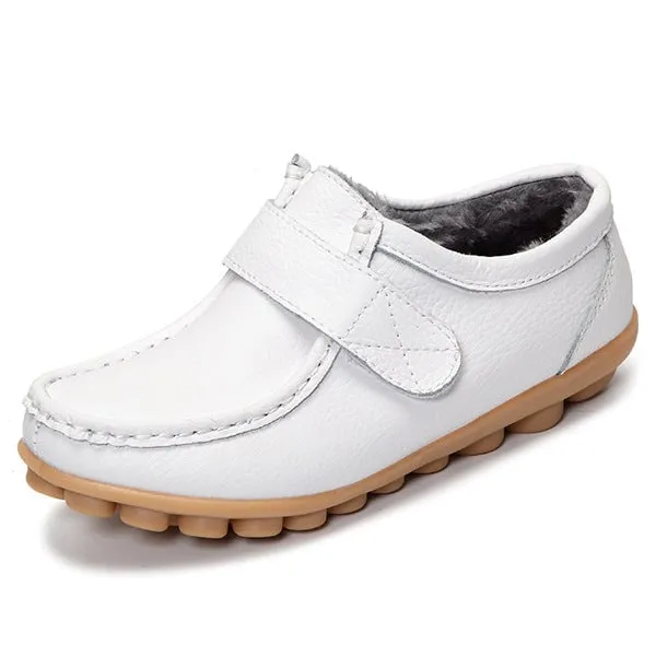 Leather Flat Non-slip  Nurse Shoes