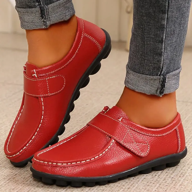 Leather Flat Non-slip  Nurse Shoes