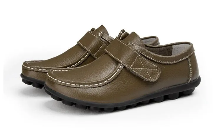 Leather Flat Non-slip  Nurse Shoes