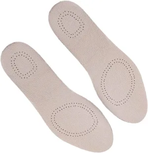 Leather Insoles Breathable and Comfortable Sports Shoe Pads in White for Size 41/42 Cowhide Material