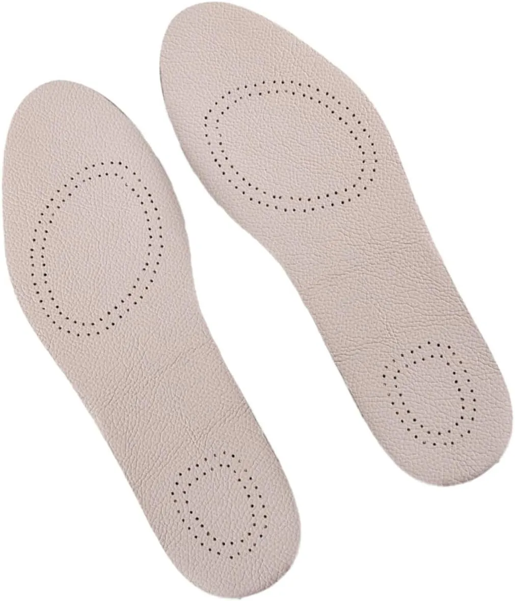 Leather Insoles for Sports Shoes Breathable Full Cowhide Material Insoles Men's Women's Size