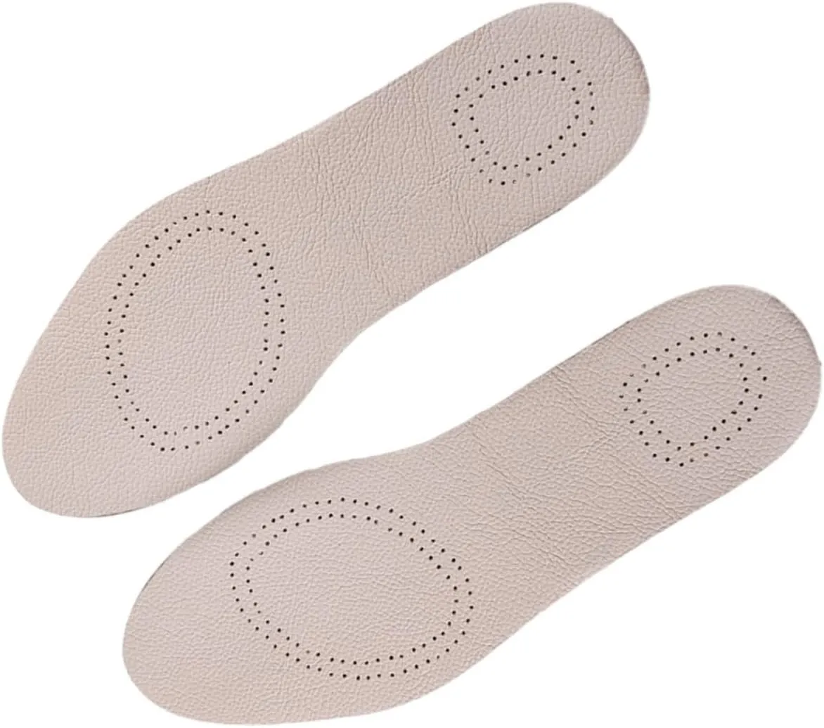 Leather Insoles for Sports Shoes Breathable Full Cowhide Material Insoles Men's Women's Size