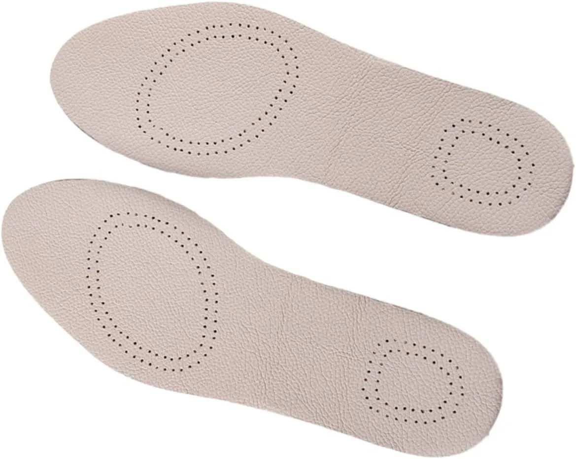 Leather Insoles for Sports Shoes Breathable Full Cowhide Material Insoles Men's Women's Size