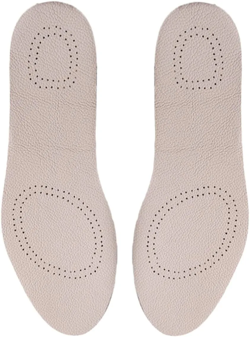 Leather Insoles for Sports Shoes Breathable Full Cowhide Material Insoles Men's Women's Size