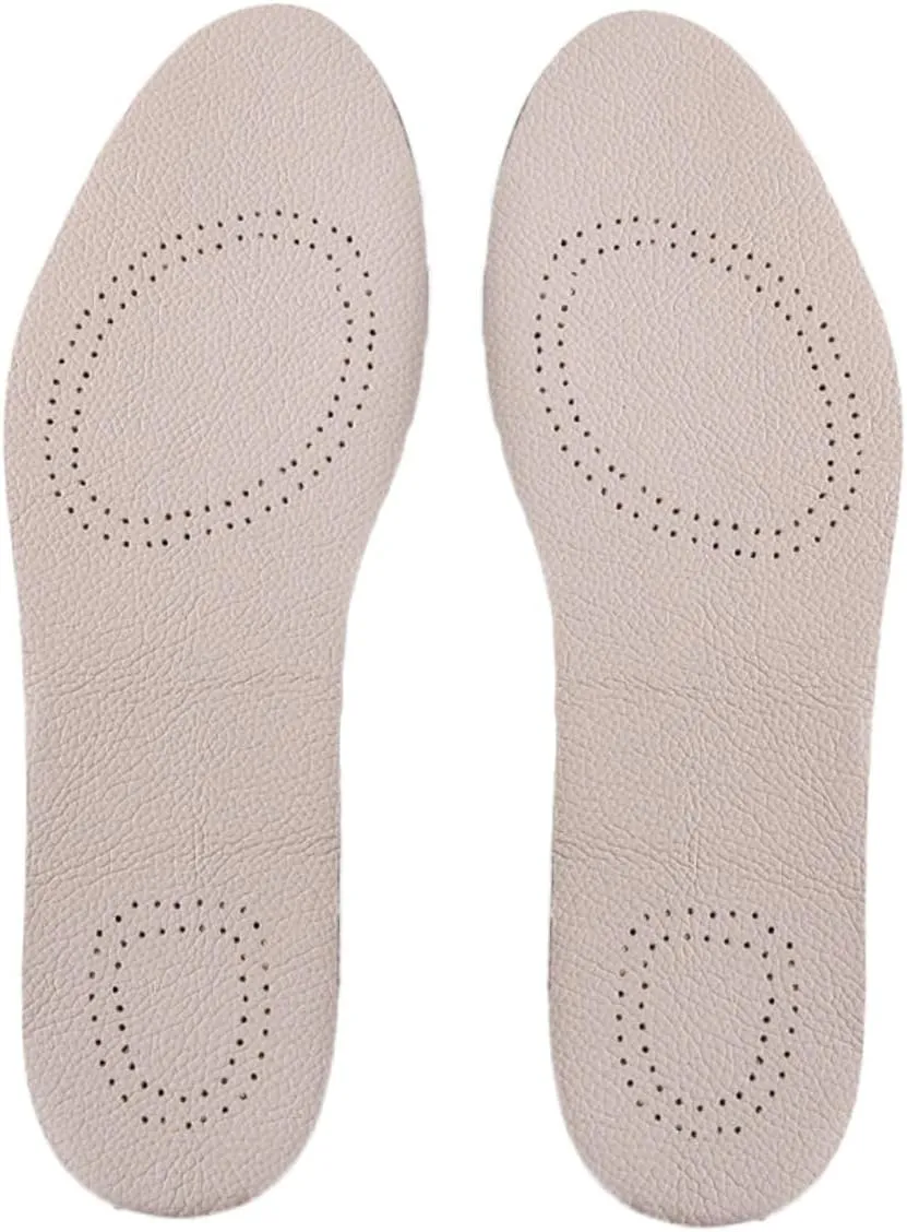 Leather Insoles for Sports Shoes Breathable Full Cowhide Material Insoles Men's Women's Size