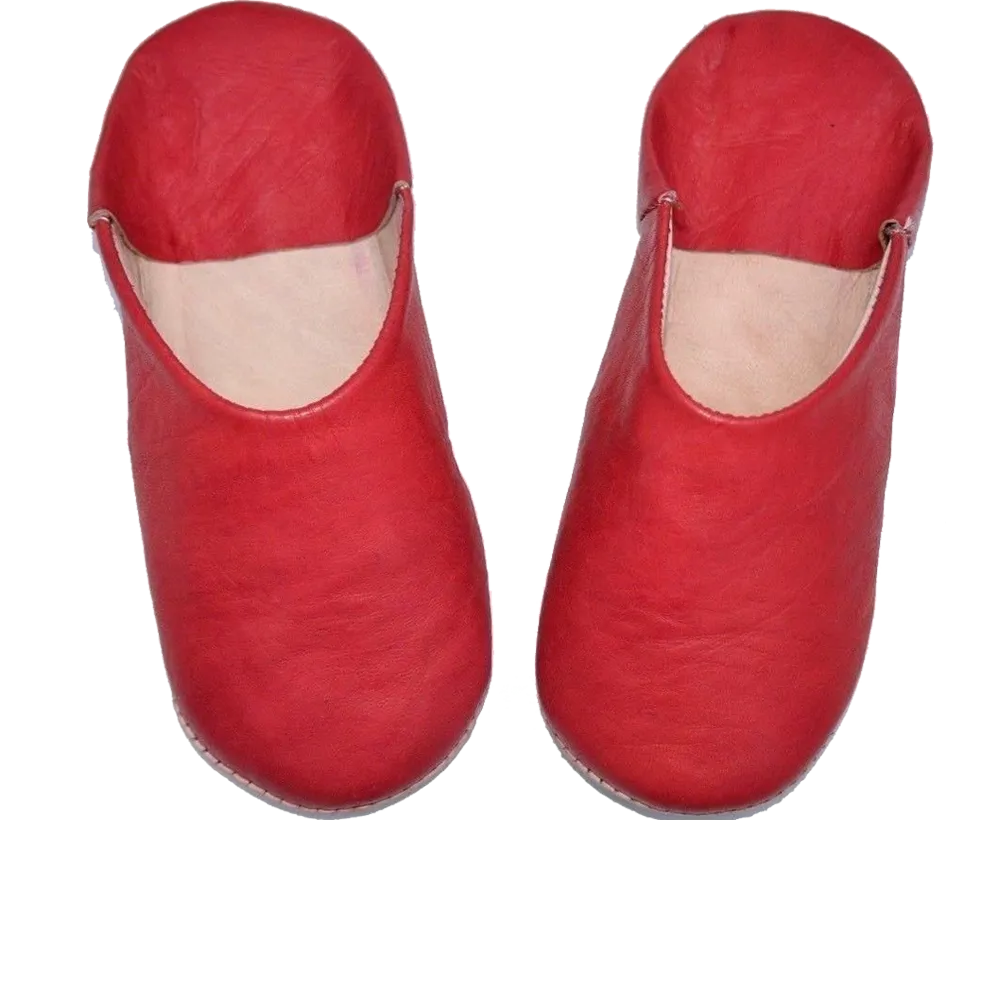 Leather Slipper Orange Color