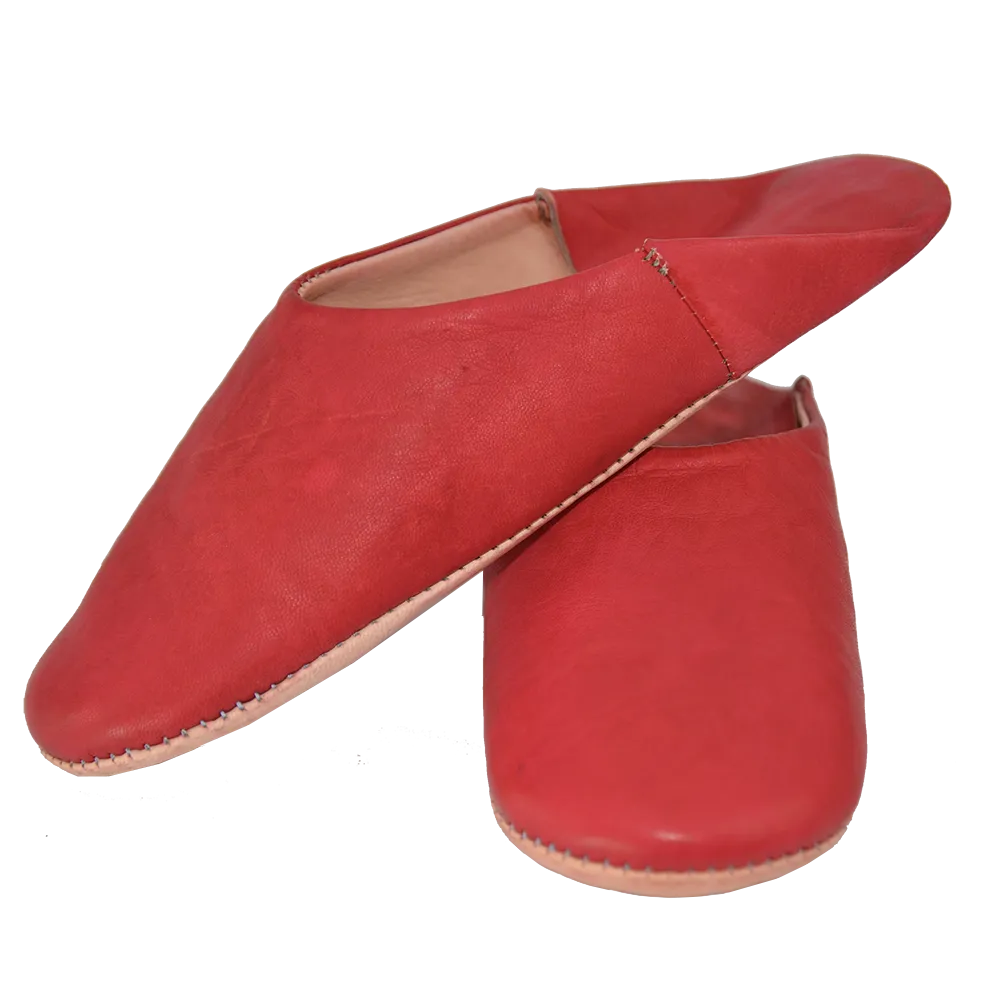 Leather Slipper Orange Color