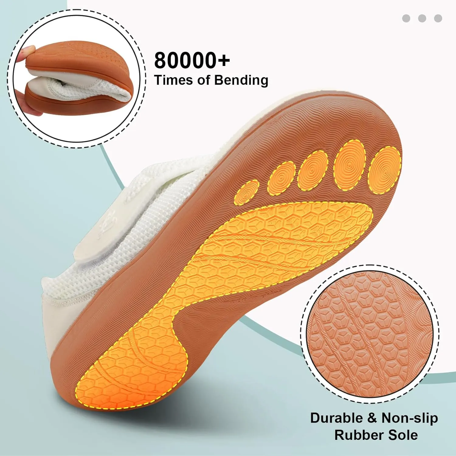 LeIsfIt Mens Walking Shoes Wide Diabetic Shoes Adjustable Barefoot Shoes Breathable Zero Drop Shoes Wide Width Arthritis Edema Shoes