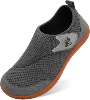 LeIsfIt Mens Walking Shoes Wide Diabetic Shoes Adjustable Barefoot Shoes Breathable Zero Drop Shoes Wide Width Arthritis Edema Shoes