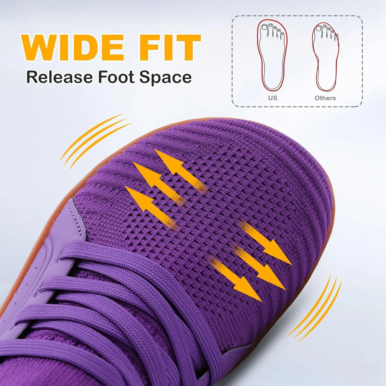 LeIsfIt Womens Walking Shoes Wide Toe Barefoot Shoes Breathable Minimalist Zero Drop Sneakers