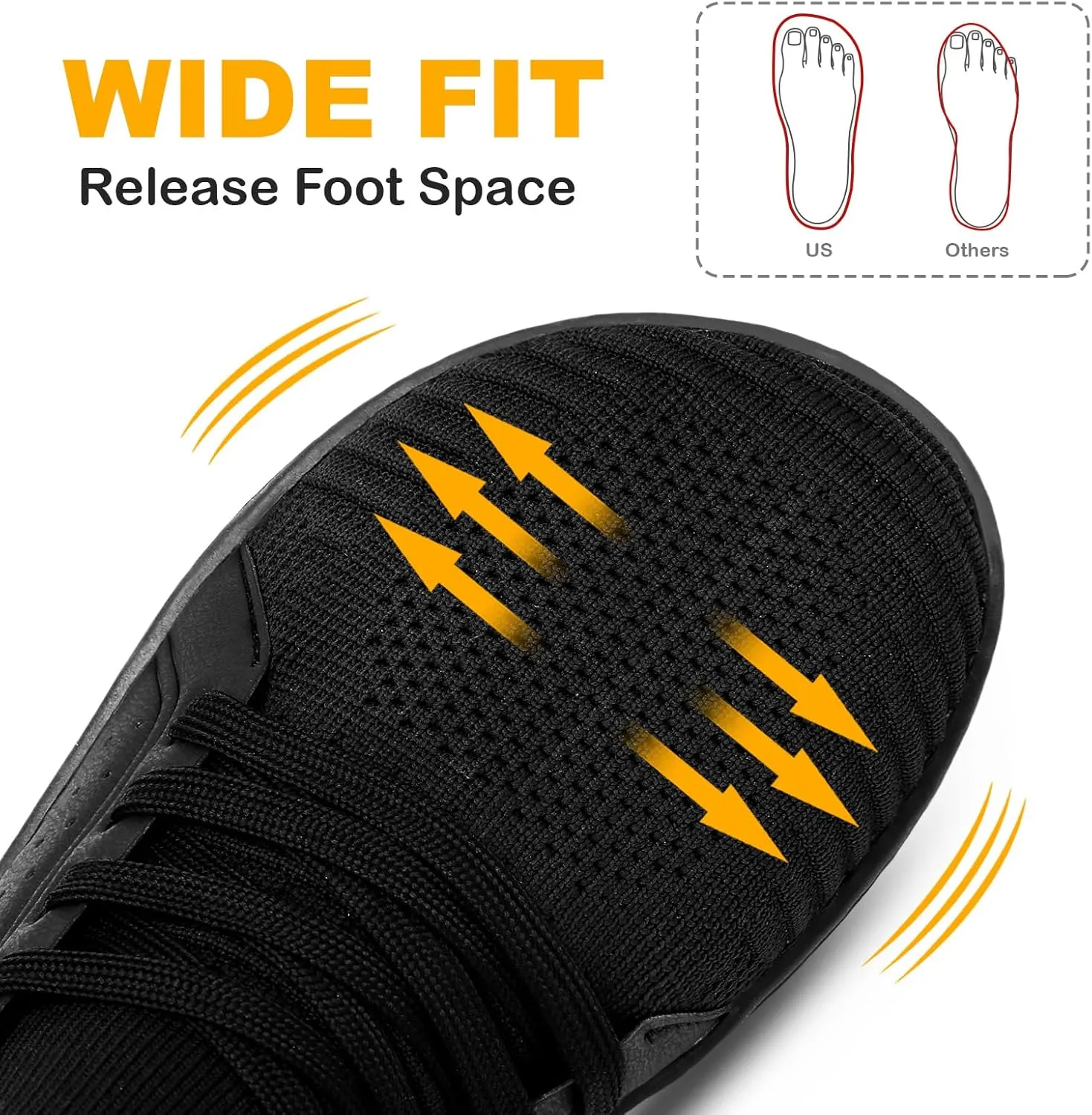 LeIsfIt Womens Walking Shoes Wide Toe Barefoot Shoes Breathable Minimalist Zero Drop Sneakers