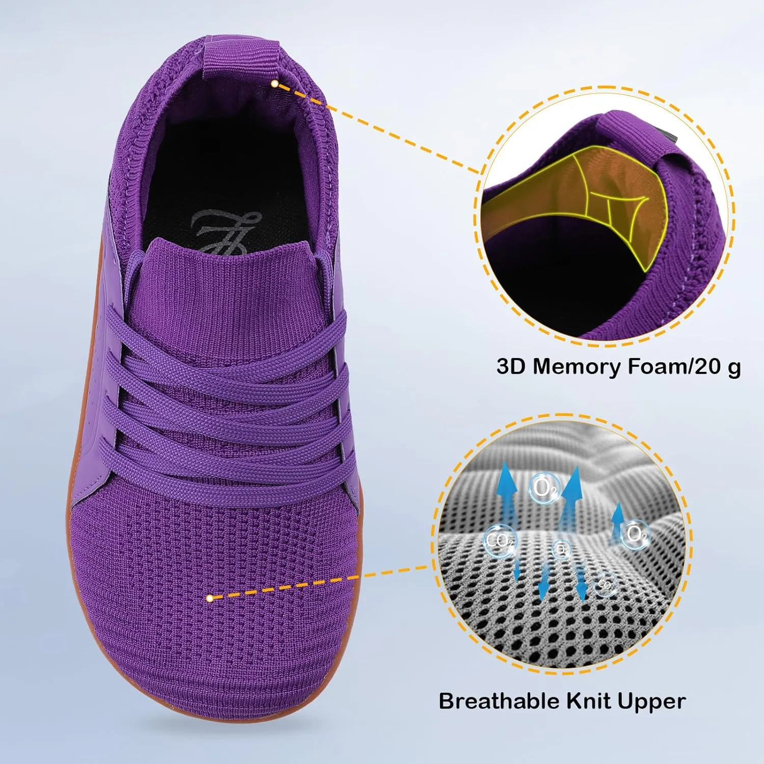 LeIsfIt Womens Walking Shoes Wide Toe Barefoot Shoes Breathable Minimalist Zero Drop Sneakers