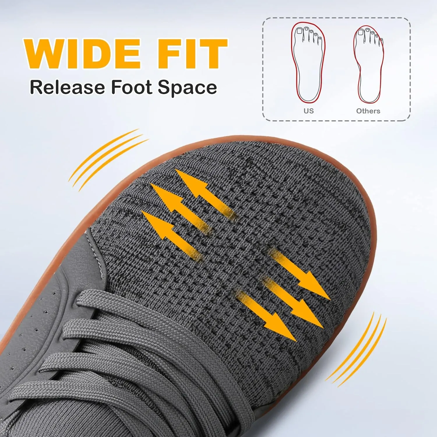 LeIsfIt Womens Walking Shoes Wide Toe Barefoot Shoes Breathable Minimalist Zero Drop Sneakers