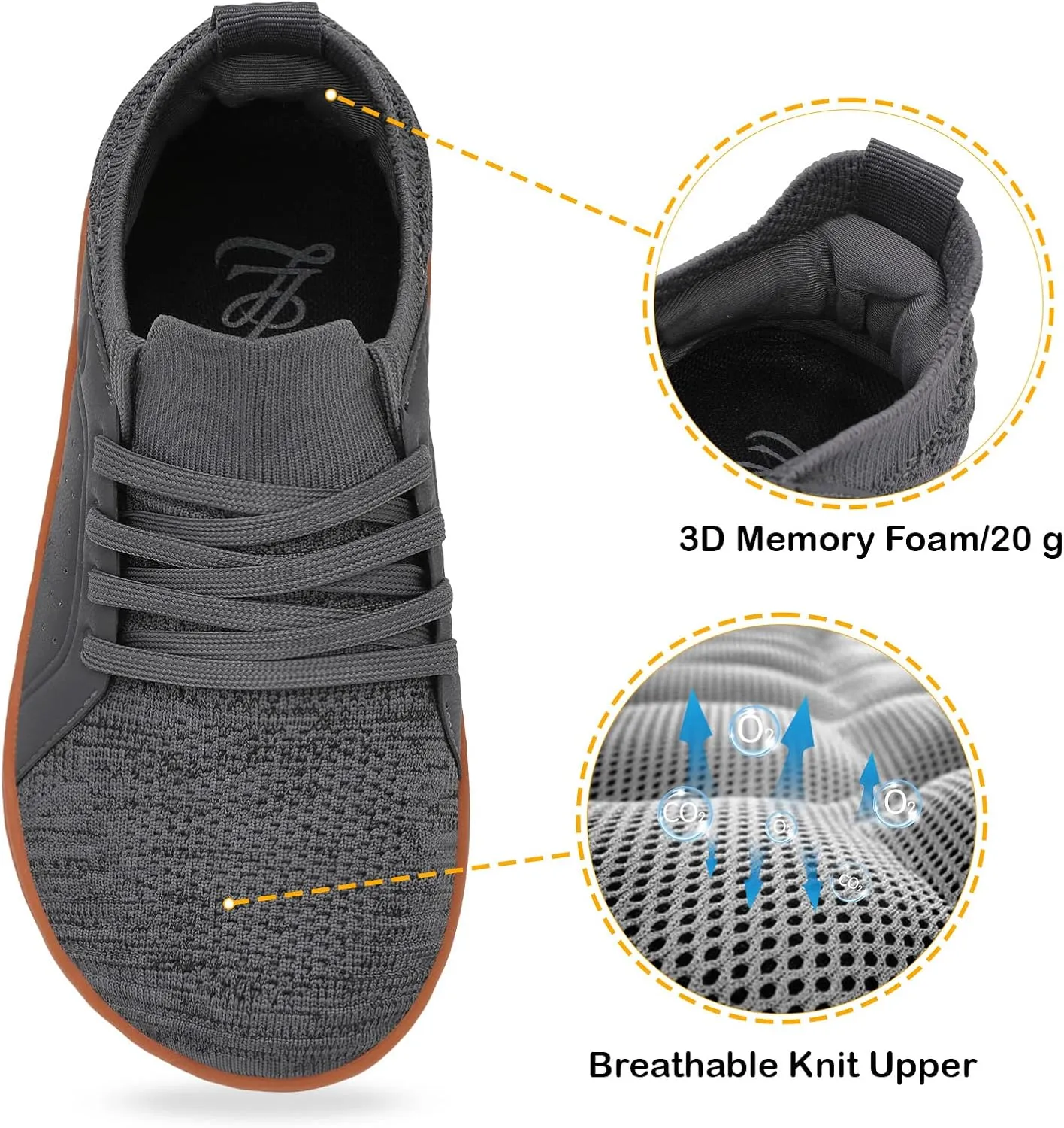 LeIsfIt Womens Walking Shoes Wide Toe Barefoot Shoes Breathable Minimalist Zero Drop Sneakers
