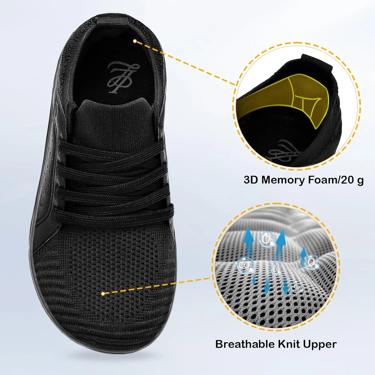 LeIsfIt Womens Walking Shoes Wide Toe Barefoot Shoes Breathable Minimalist Zero Drop Sneakers