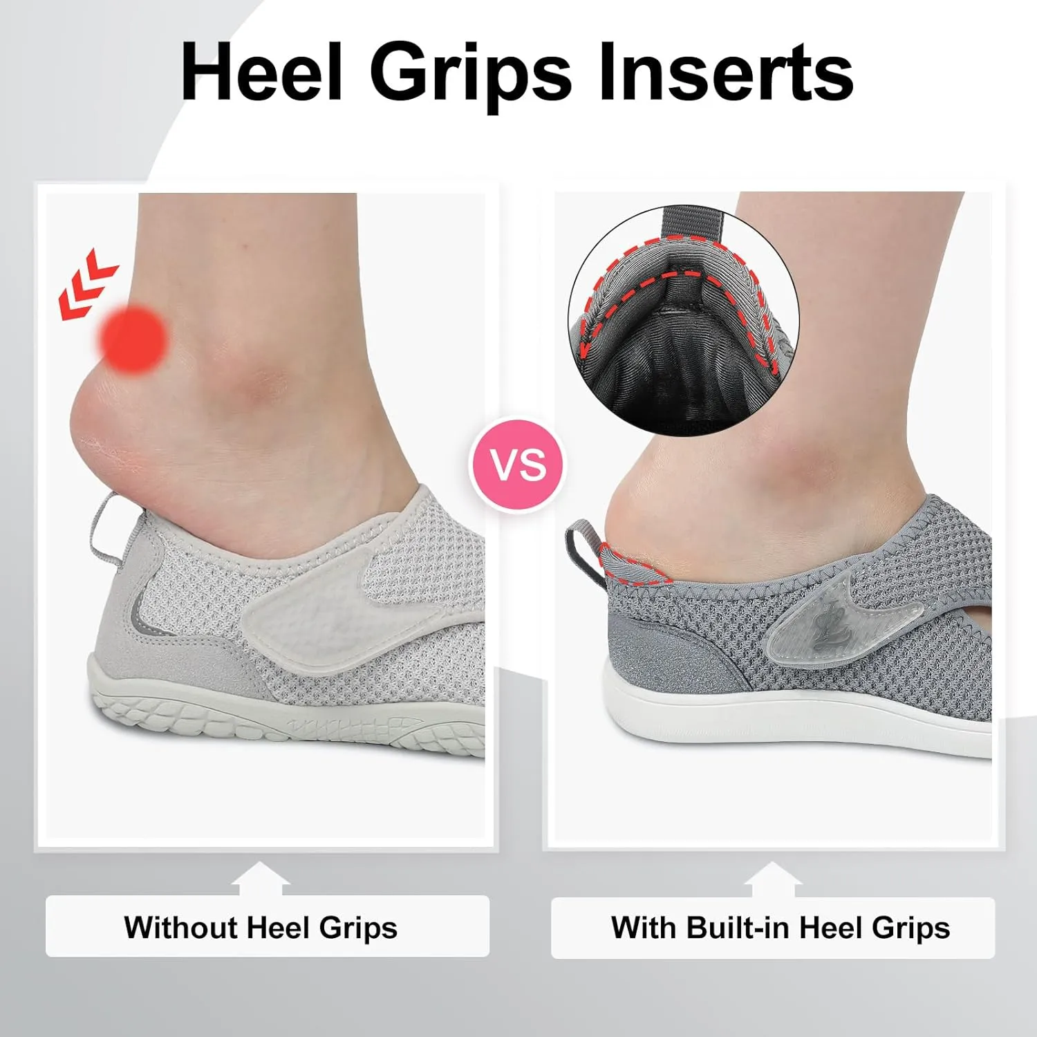 LeIsfIt Womens Wide Diabetic Shoes Adjustable Barefoot Walking Shoes Breathable Zero Drop Sneakers for Wide Width Arthritis Edema Feet Size 6-12