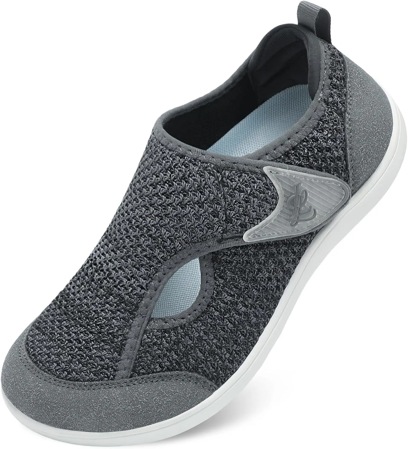 LeIsfIt Womens Wide Diabetic Shoes Adjustable Barefoot Walking Shoes Breathable Zero Drop Sneakers for Wide Width Arthritis Edema Feet Size 6-12