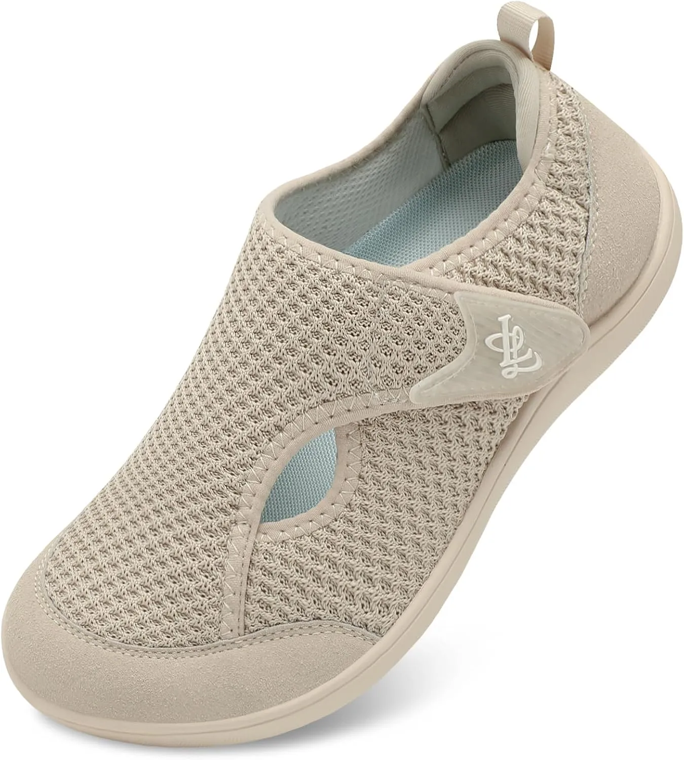 LeIsfIt Womens Wide Diabetic Shoes Adjustable Barefoot Walking Shoes Breathable Zero Drop Sneakers for Wide Width Arthritis Edema Feet Size 6-12