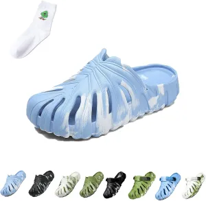 LELEBEAR Monstera Slippers, Monstera Pillow Slippers Open Toe Non Slip Slippers, Monstera Slides for Women and Men