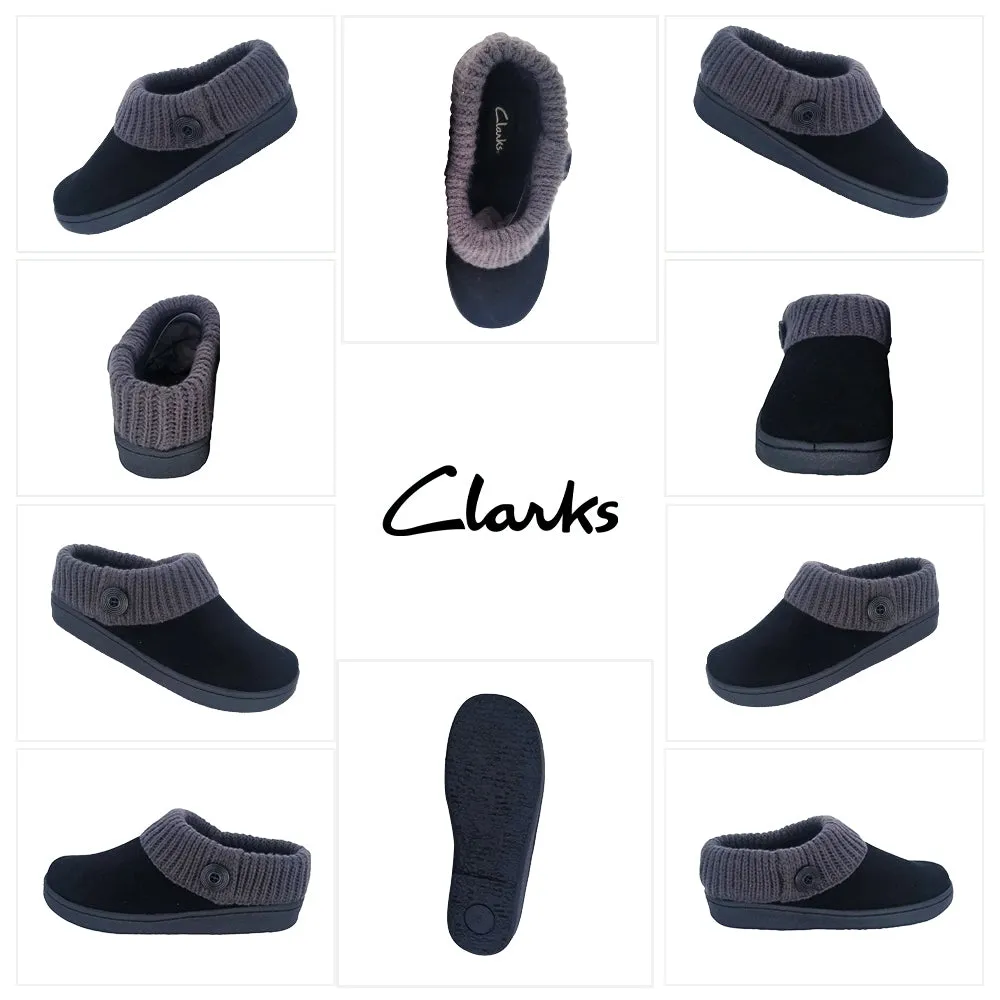Linning Footbed Cushioned Collar Clarks Indoor/Outdoor Women's Slippers Artistic flair Knitted Sweater Outsoles Faux Daily special Suede & - Fur TPR