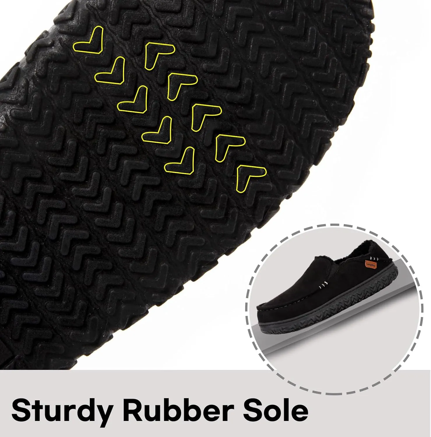 LongBay Men's Moccasin Slippers Cozy Breathable Memory Foam House Shoes for Indoor Outdoor