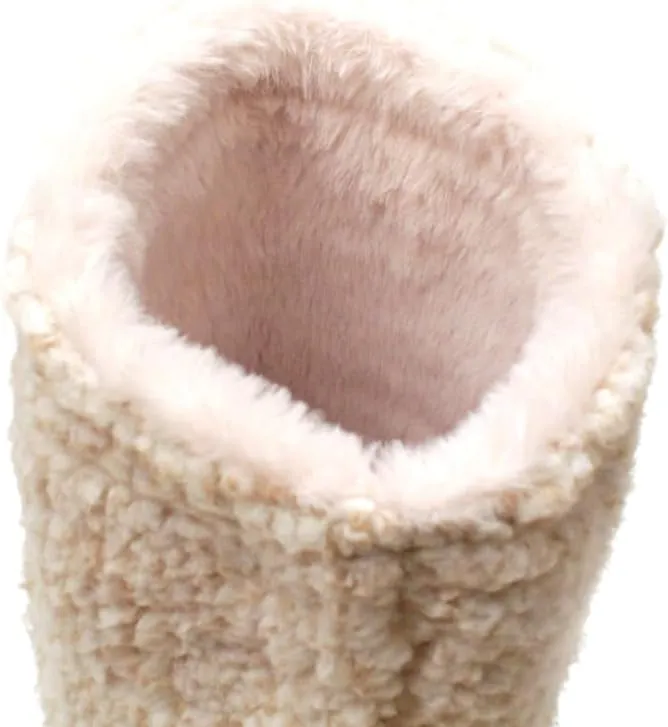 Luckers Women’s Two-Toned Tall Fluffy Slipper Boot