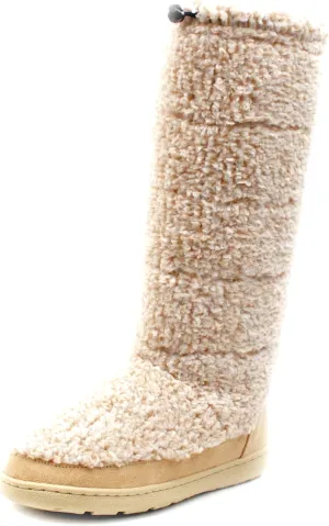 Luckers Women’s Two-Toned Tall Fluffy Slipper Boot