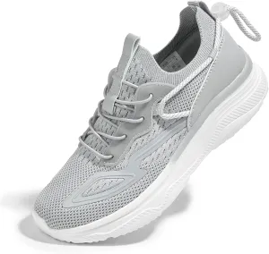 LUCKY STEP Women's Slip On Walking Shoes Mesh Tennis Workout Comfortable Lightweight Athletic Gym Trainers Stylish Breathable Fashion Sneakers