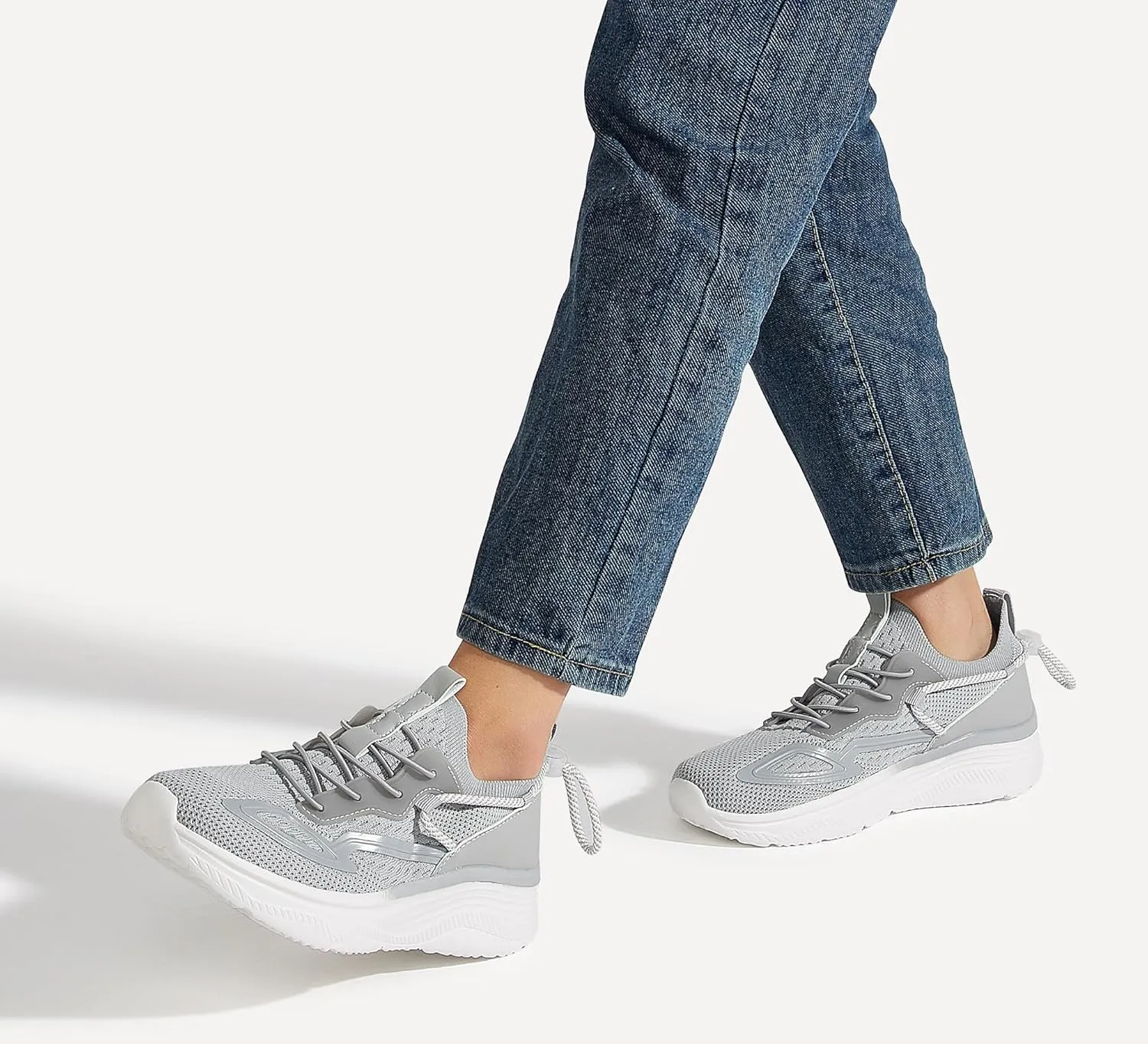 LUCKY STEP Women's Slip On Walking Shoes Mesh Tennis Workout Comfortable Lightweight Athletic Gym Trainers Stylish Breathable Fashion Sneakers