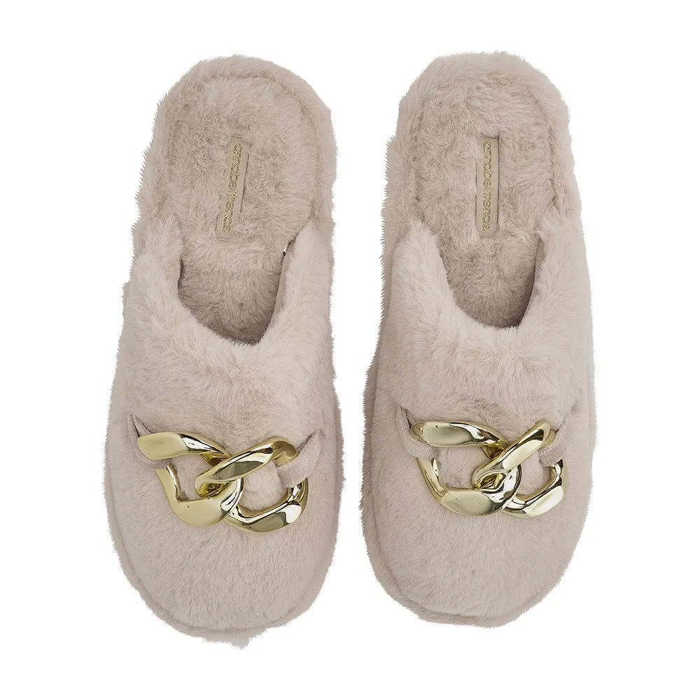Luxe Mule Slippers - Taupe