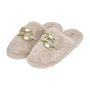 Luxe Mule Slippers - Taupe