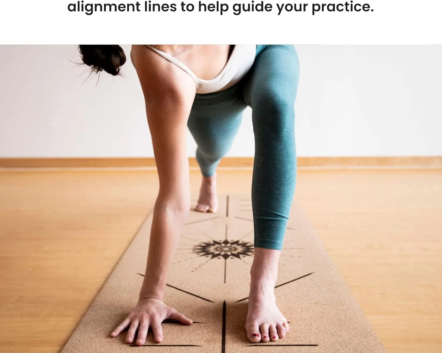 Luxury Cork Yoga Mat - Non Slip, Extra Thick Grip. Thicker, Longer, and Wider for More Comfort and Support. Tough Enough For Hot Yoga. Natural, Non Toxic, and Eco Friendly. Optional Alignment Lines.