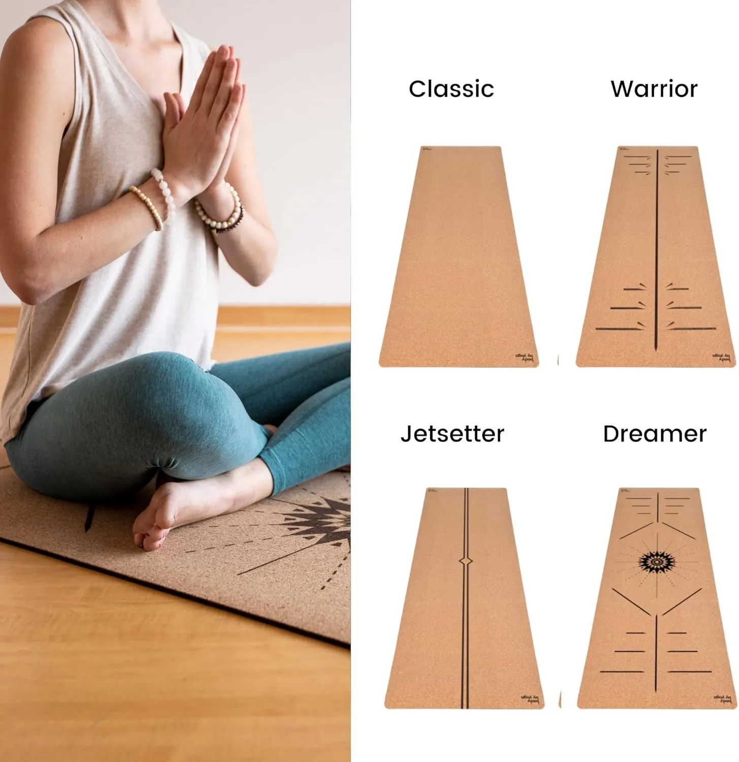 Luxury Cork Yoga Mat - Non Slip, Extra Thick Grip. Thicker, Longer, and Wider for More Comfort and Support. Tough Enough For Hot Yoga. Natural, Non Toxic, and Eco Friendly. Optional Alignment Lines.