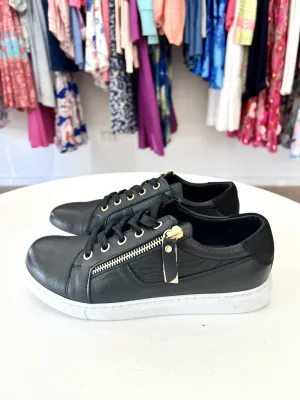 MACY TURKISH LEATHER LACE UP || BLACK